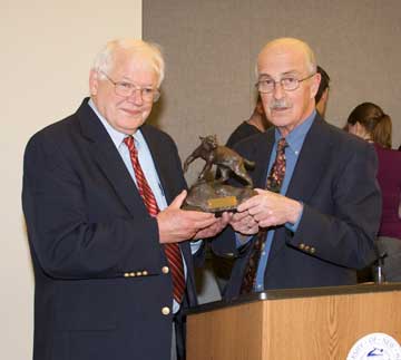 Joseph Paterno receiving an award