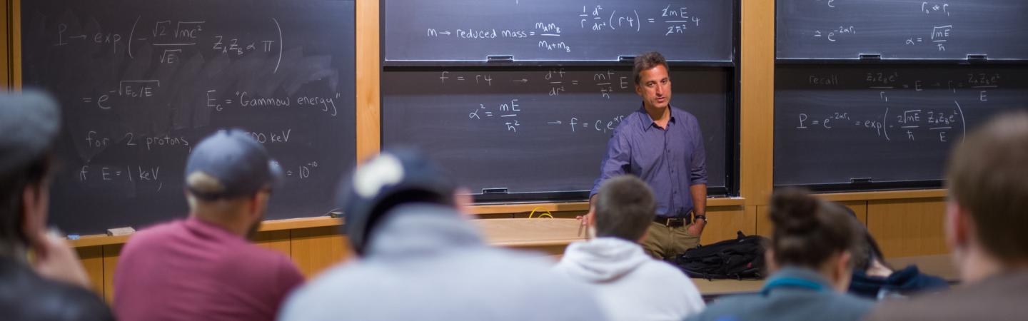 professor teaching math class