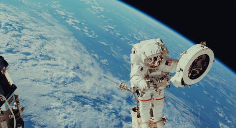 Astronaut above Earth