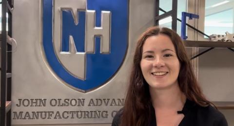 Mechanical Engineering student Josie Crotty at the Olson Advanced Manufacturing Center