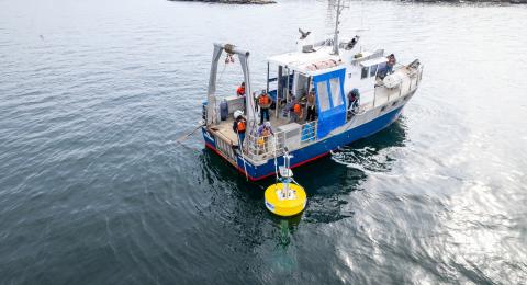 Buoy deployment from the RV Gulf Challenger