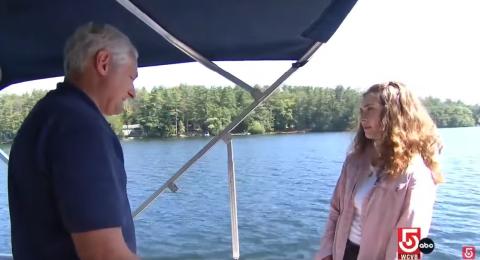 Georgia Bunnell on boat