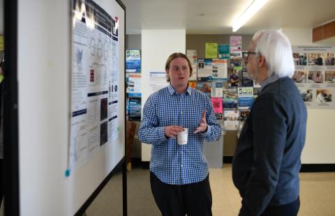 Andrew Jenkins and Chris Bauer at the 2024 poster session