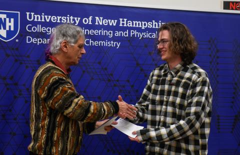 Roy Planalp and Tyler Brock at the 2024 Chemistry Awards Ceremony