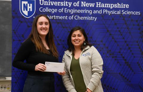 Prof. Stacey Hughes and Meaghan Penrice at the 2024 Chemistry Awards Ceremony
