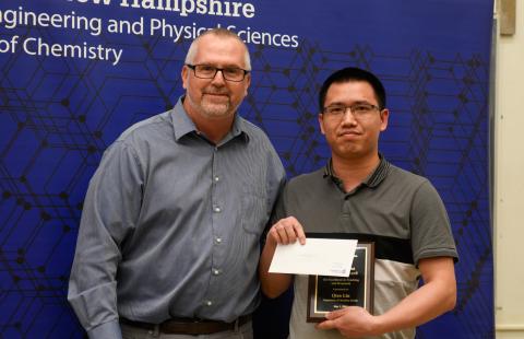Glen Miller and Qian Liu at the 2024 Chemistry Awards Ceremony