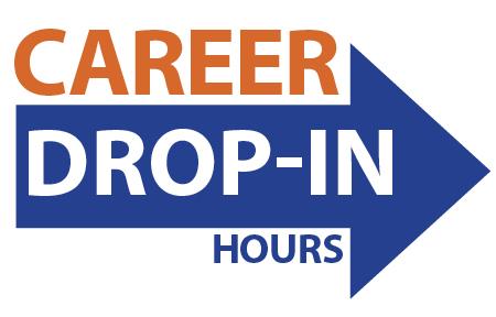 Logo that says Career Drop-in Hours 