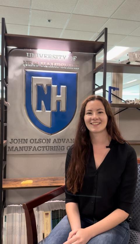 Mechanical Engineering student Josie Crotty at the Olson Advanced Manufacturing Center
