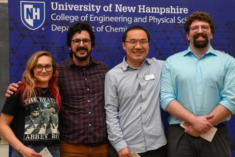 Wynter Paiva, Nate Oldenhuis, Anyin Li and Ian Ferraro at the 2024 Chemistry Awards Ceremony