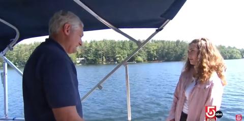 Georgia Bunnell on boat