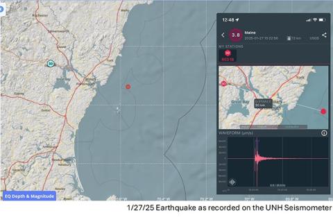 Map of earthquake