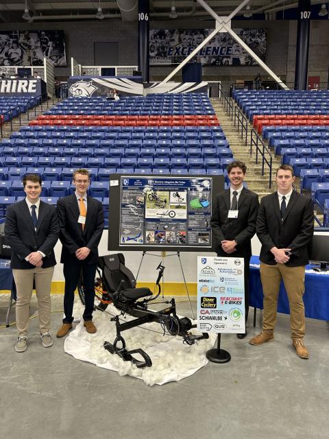 Undergrad Researchers with their Project, the Electric Adaptive Ski Trike