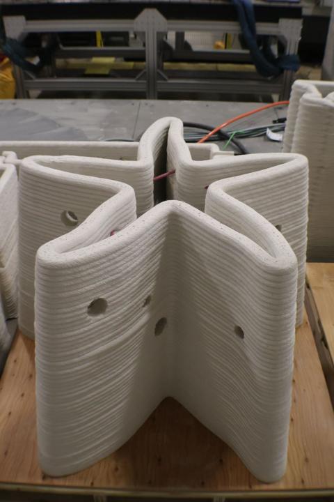 Close up of 3D printed prototype
