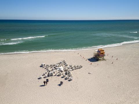 Concrete Reef on Beach in Star Formation #1