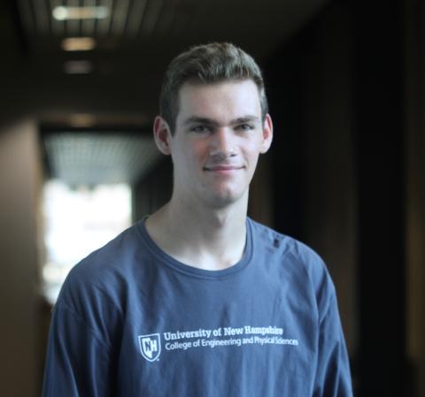 UNH Mechanical Engineering major student Alex Mills
