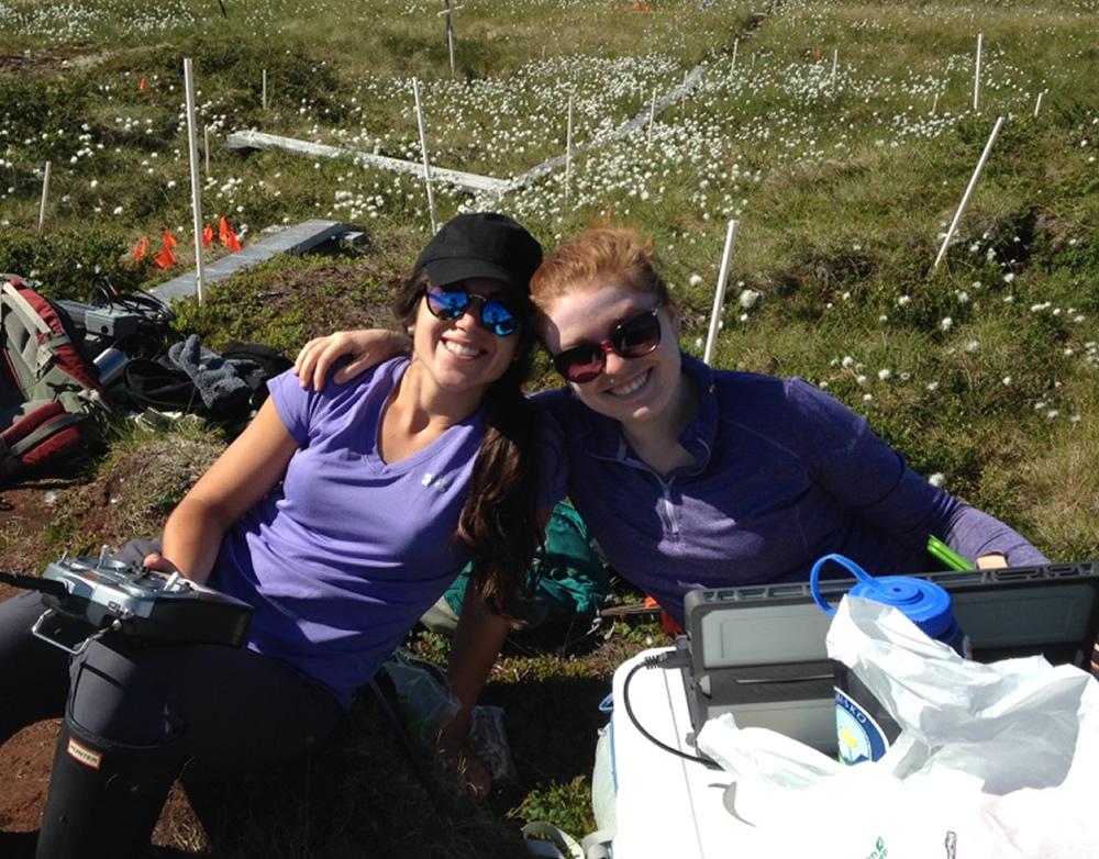 Graduate students in the field