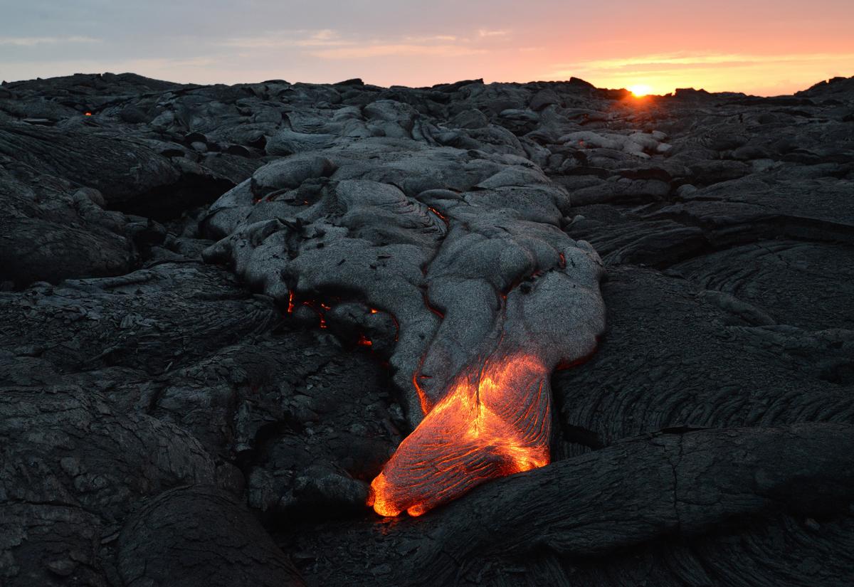 lava flowing