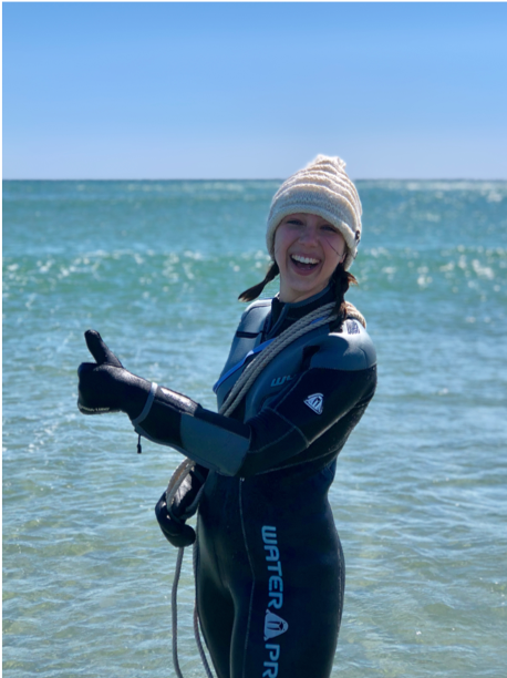 Angela Sarni is diving into her M.S. in Ocean Engineering.